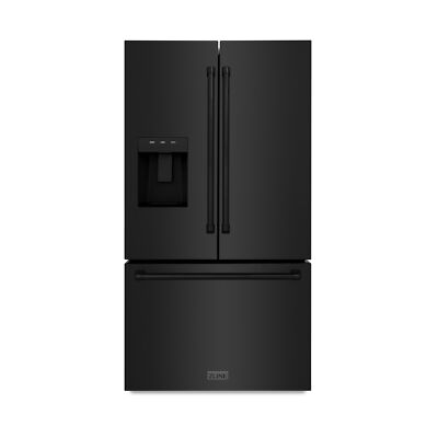 ZLINE 36'' STANDARD DEPTH FRENCH DOOR STAINLESS WATER/IC REFRIGERATOR RSM-W-36-BS