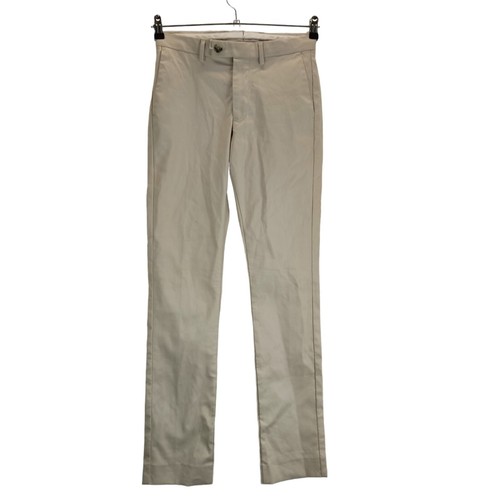 reiss womens trousers stone straight leg pockets button closure size W28