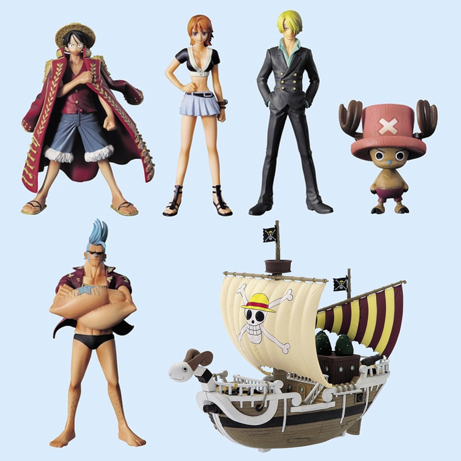 BANPRESTO ONE PIECE Luffy Nami Sanji Chopper Franky Going