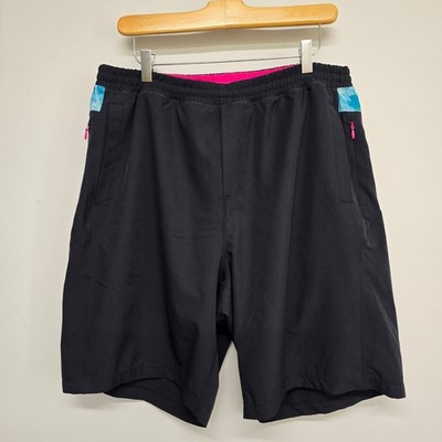 Birddogs Gym Shorts Mens XXL Black Pink Built-in Liner Athletic Activewear