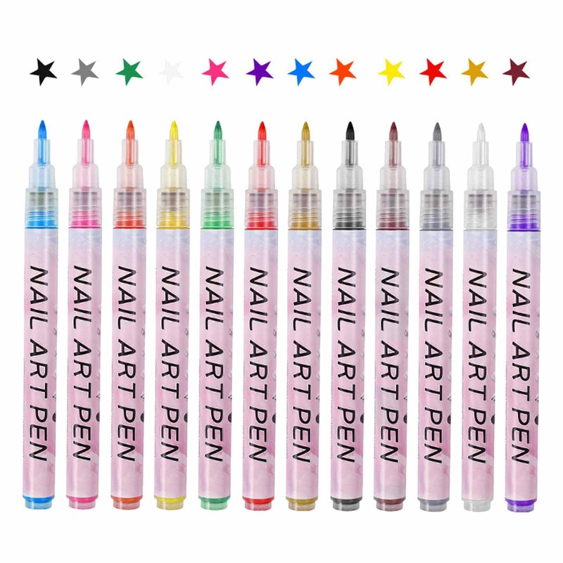 Nail Art Graffiti Pen UV Gel Polish Waterproof Drawing Painting Liner Brush DIY