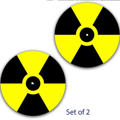 Set of 2 BioHazard Bio Hazard #1 DJ 7'' inch Slipmat Portablism Slip Mat x2