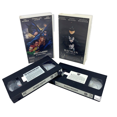 Batman Forever & Batman Returns VHS Video Tapes Warner Bros