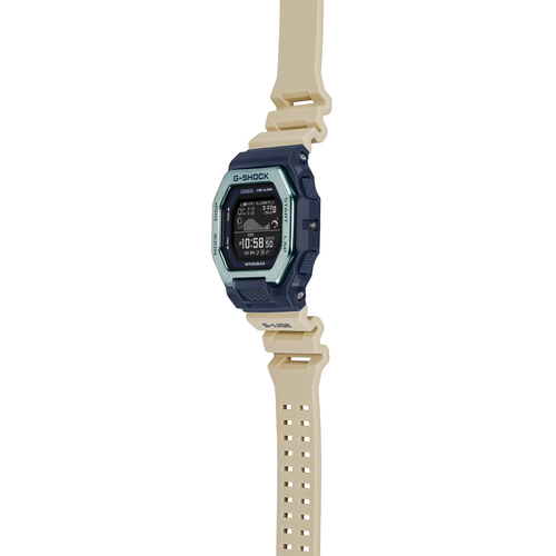 Pre-owned Casio G-shock Gbx100tt-2 Move G-lide Wave Monochrome Beige