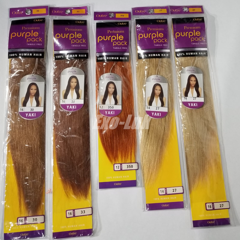 Outre Premium Purple Pack 100 Human Hair Yaki Weaves Polybull Com