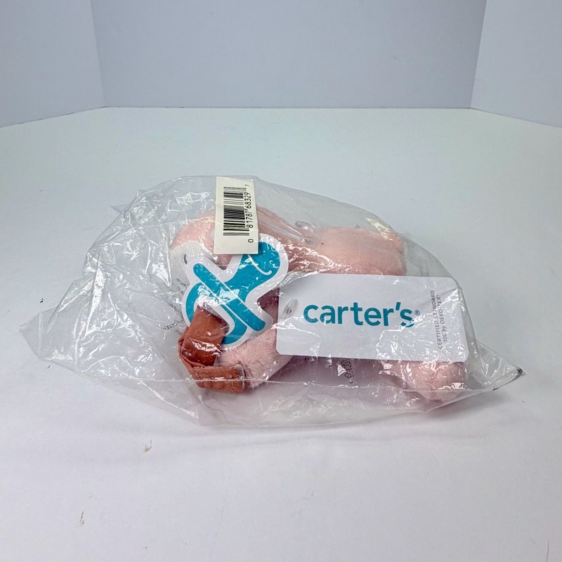 Carter's Baby Pink Animal Plush Pacifier Holder