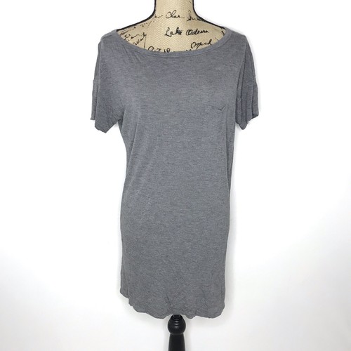 T Alexander Wang Tunic Shirt Grey Short Sleeve Women's M | eBay
