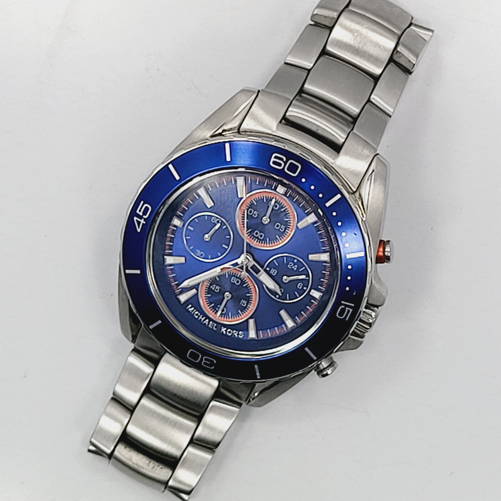 MICHAEL KORS CHRONOGRAPH JETMASTER BLUE DIAL WRISTWATCH MICHAEL KORS CHRONOGRAPH JETMASTER BLUE DIAL WRISTWATCH