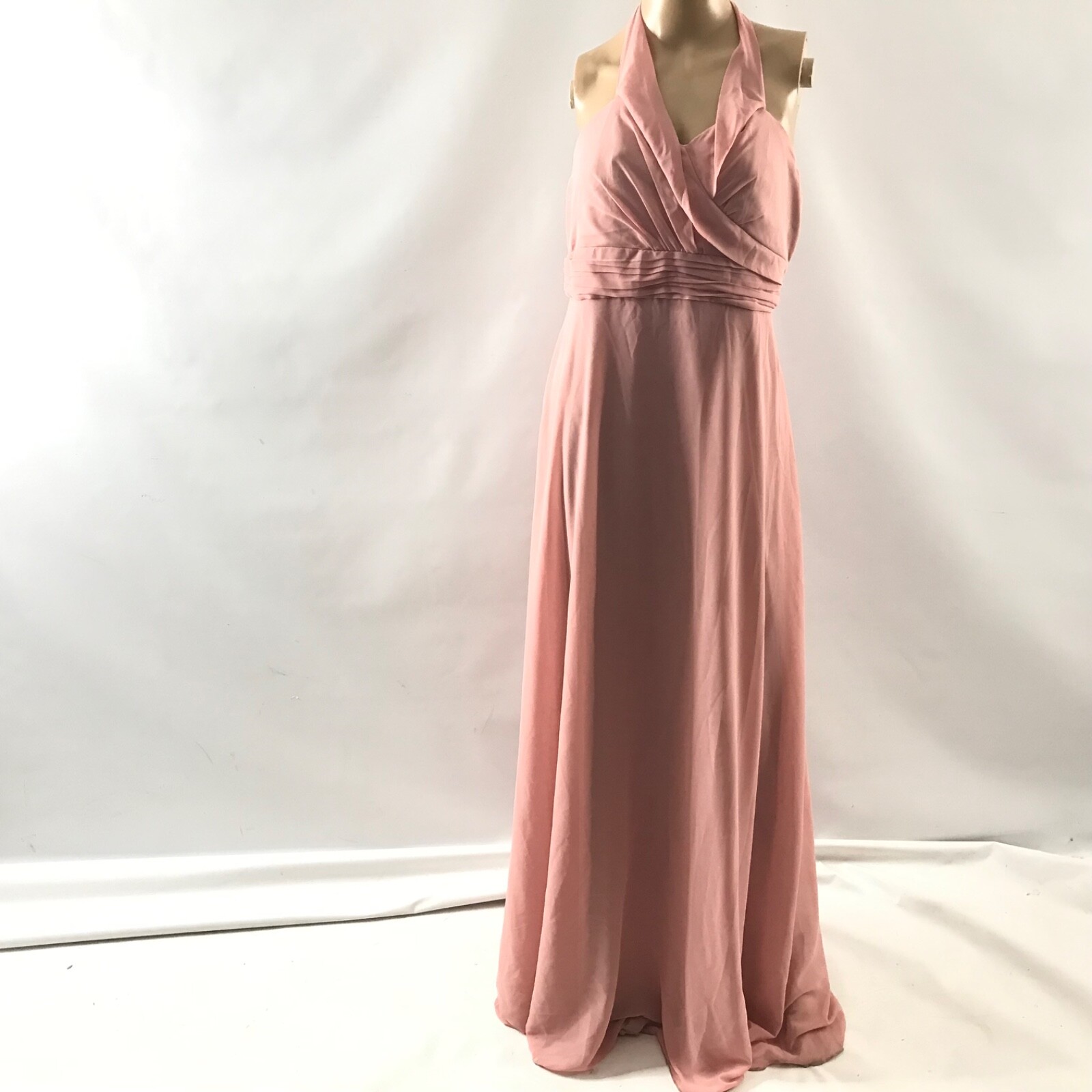 Unithorse Pleated Floor-Length Dress Pink Size S Chiffon