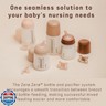 Suavinex Zero Zero Newborn Starter Set Small Anti Colic Baby Bottle + Pacifier, No 1 Spanish Baby Bottle Brand, Minimizes Bottle Rejection and Nipple Confusion, Adaptable Flow - Deep