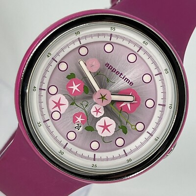 Seiko Appetime Airlines Women's Plum Pink Women's Watch VD77-0010 NEW BATTERY