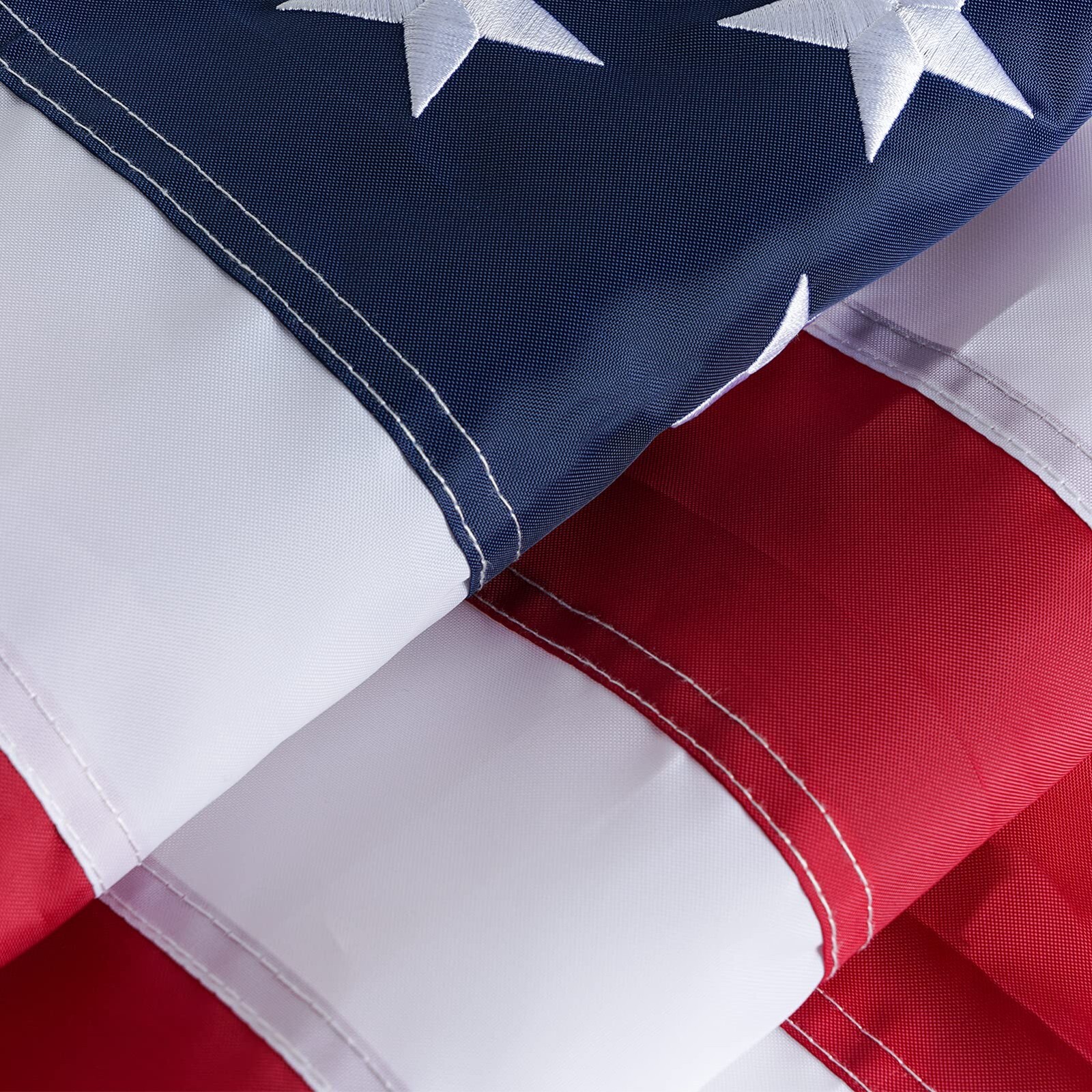 US American Flag Heavy Duty Luxury Embroidered Stars Sewn Stripes Grommets Nylon