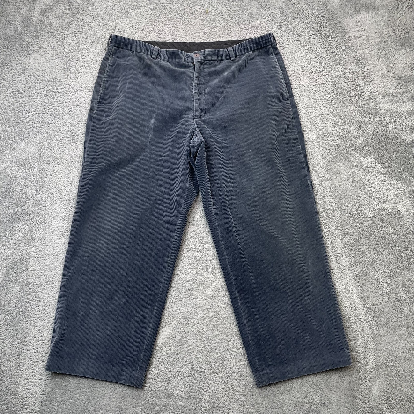 Vintage Brooks Brothers Mens Pants 38x25 Blue Cotton Corduroy Straight Classic