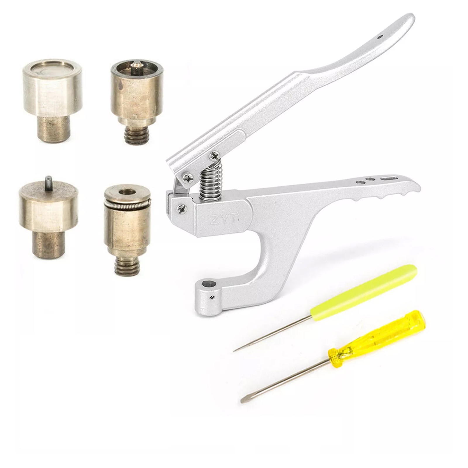 Press Stud Pliers With 12.5mm 15mm Dies Snap Fastener Tool for Leather Craft Kit