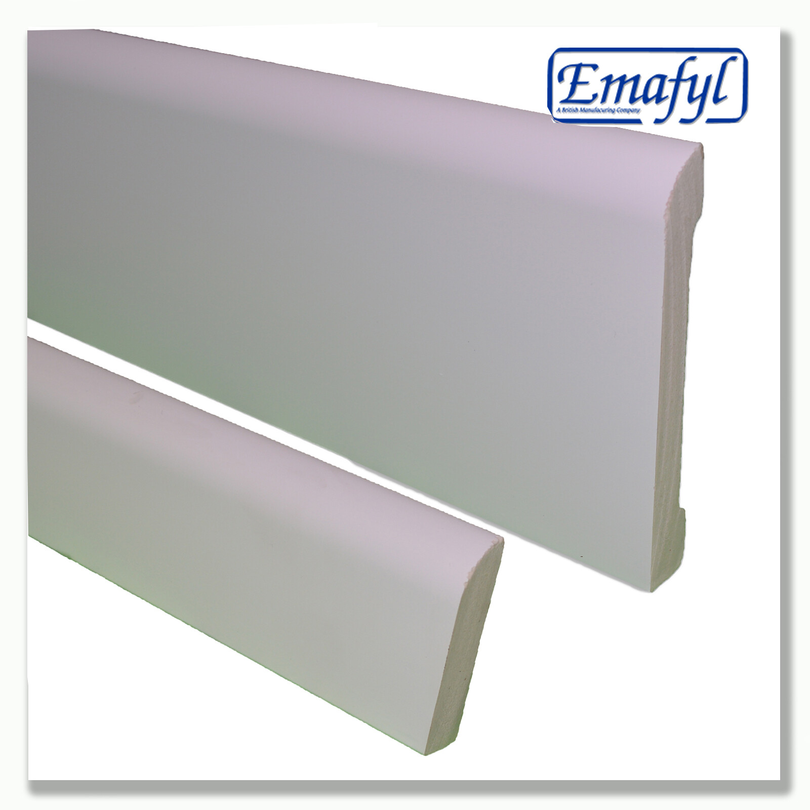 PLASTIC 100mm BULLNOSE SKIRTING BOARD & 55mm DOOR ARCHITRAVE MULTI