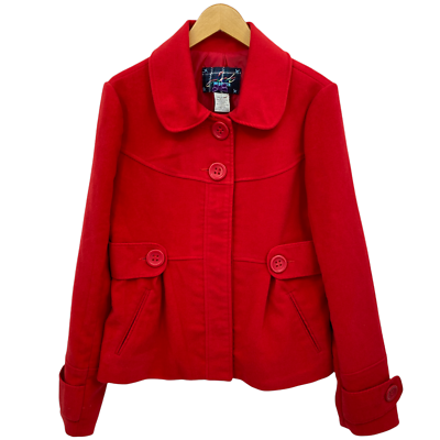 Little girl cheap red pea coat