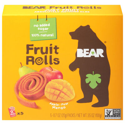 Bear Yoyo Fruit Roll Mango  3.5 oz (Pack Of 6)