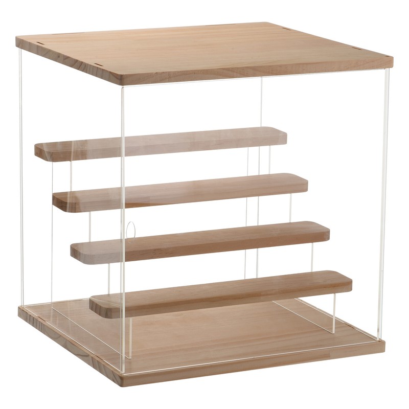 Acrylic Display Case with LED Light 5 Tier Transparent Showcase