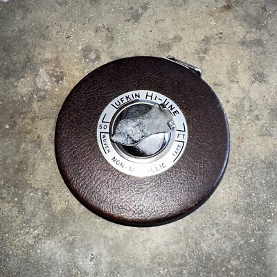 Vintage Lufkin 50 Ft. Hi-Line Non-Metallic Woven Fiber Glass Tape Measure