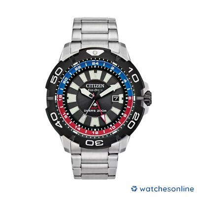 Citizen Eco-Drive Men's GMT Date Indicator Rotating Bezel Watch 44mm BJ7128-59E