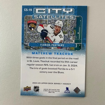 2024 Upper Deck Series 1 #CS-19 Matthew Tkachuk City Satellites Speckled