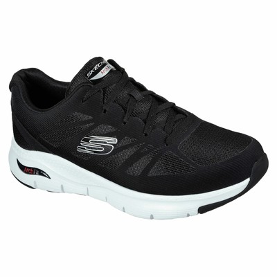 SKECHERS SKECHERS HERREN BOGEN PASSFORM CHARGE SCHWARZ / WEISS LOW TOP SNEAKER SCHUHE FOO