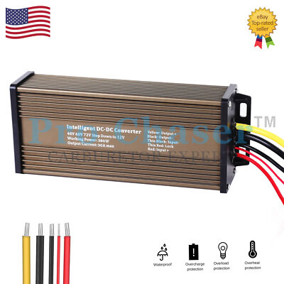 30 Amp Golf Cart Voltage Reducer (48v to 12v) - 360 Watts Dual Power Source