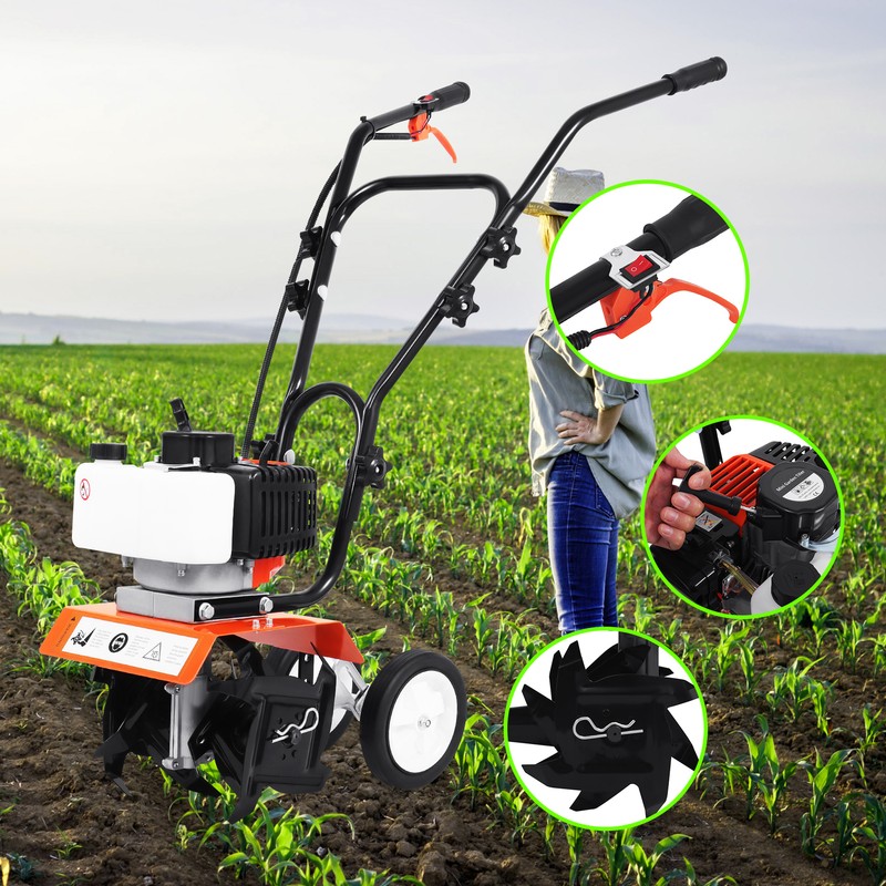 1650w Benzin Gartenhacke Motorhacke BodenfrÃ¤Se Kultivator FrÃ¤Se Hacke 2-Takt