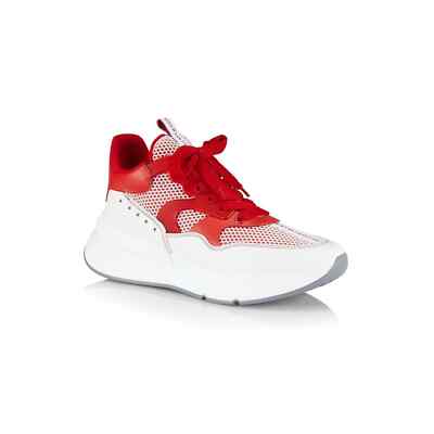 

Alexander McQueen Низкие кроссовки Oversized Runner Белый/Красный 42 евро США 9, Alexander McQueen Oversized Runner