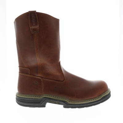 

Wolverine Raiderbrn 10 дюймов Contour Welt W02427 Мужские коричневые широкие рабочие ботинки 13, Коричневый, Wolverine Raiderbrn 10" Contour Welt