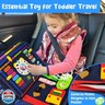 TenFans Busy Board - Montessori Toys for 3+ Year Old - Sensory Toys for Toddlers 3-5 - Gifts for Boys Learning Fine Motor Skills - Educational Activities Travel Toys for Car Airplane