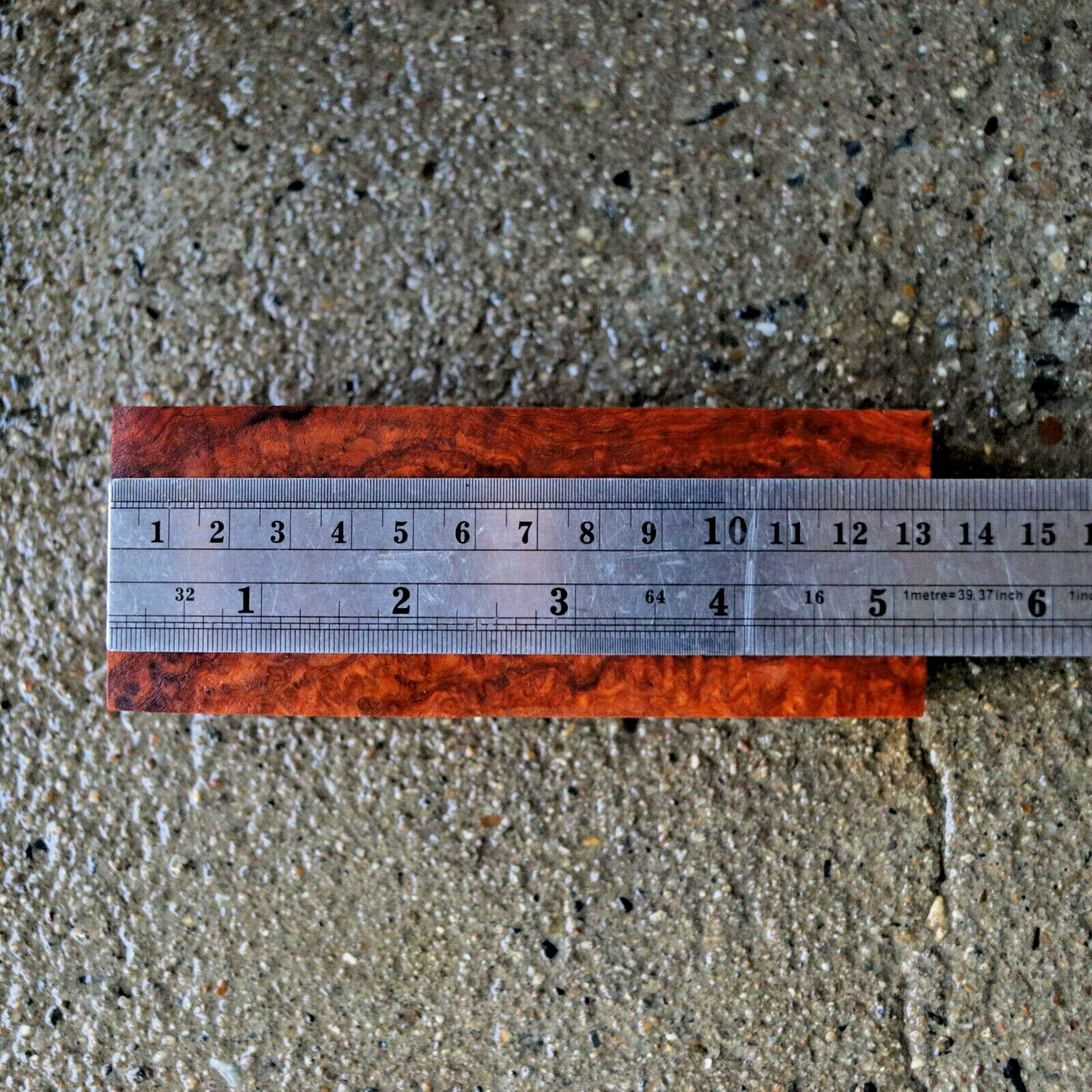 Amboyna Burl, Knife Handle Blank Turning, Exotic Wood 1 7/8"x 5"x 1 3/8" #392 Amboyna Burl, Knife Handle Blank Turning, Exotic Wood 1 7/8"x 5"x 1 3/8" #392