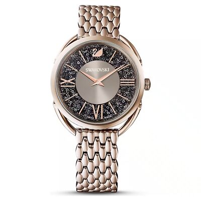 Pre-owned Swarovski Crystalline Glam 5452462 Champagne Gold & Crystal Quartz Watch $413
