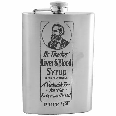 8oz Liver and Blood Syrup Stainless Steel Flask 8oz Liver and Blood Syrup Stainless Steel Flask