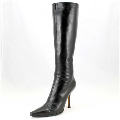 Jimmy Choo Stiefel Gr. 37 1/2 High Heels Lederstiefel (#3988)