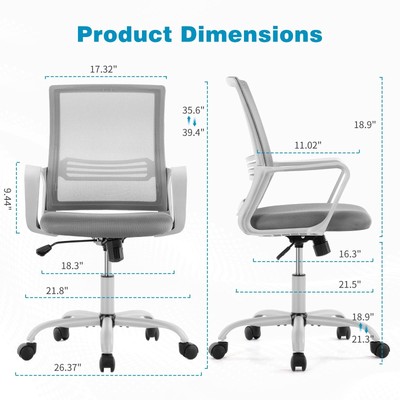 OLIXIS Ergonomic Home Office Chair with Comfortable Armrest and Lumbar Suppor...