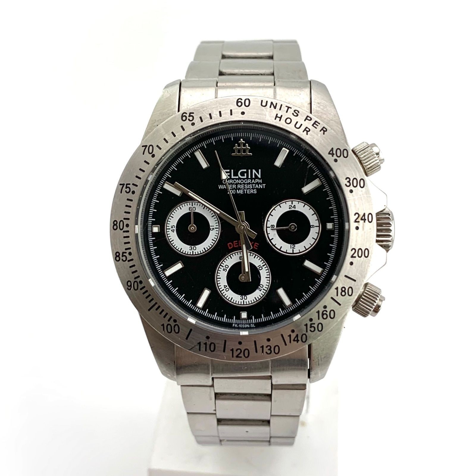 ◯O8-143 ELGIN/エルジン USA CHRONOGRAPH クロノグラフ 3針 メンズ 