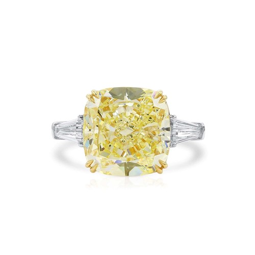 Fake yellow diamond ring | Simulated yellow diamond ring for