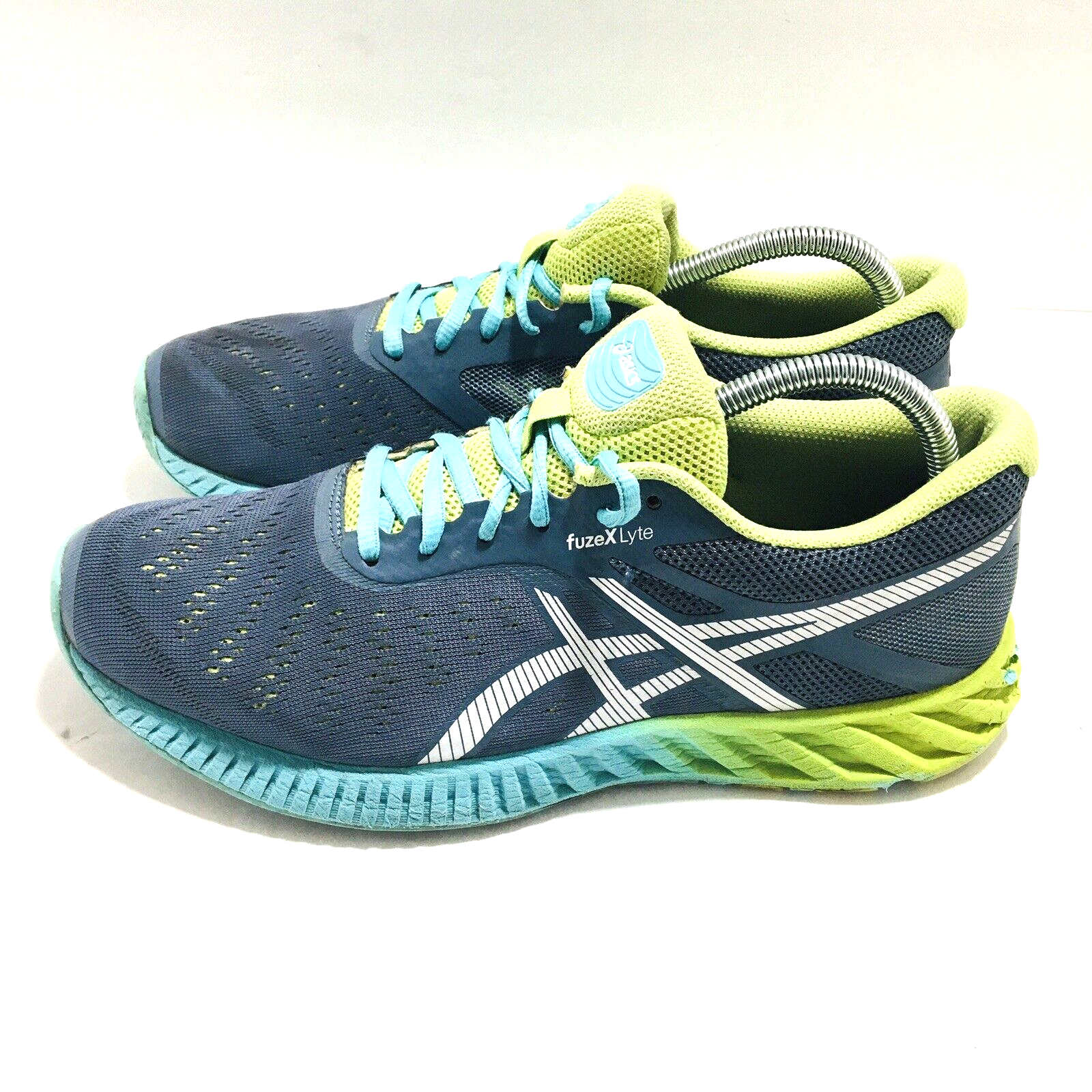 ASICS Fuzex Lyte Shoes Womens Running Shoes Sneakers 9.5 Color Grey Blue Green eBay