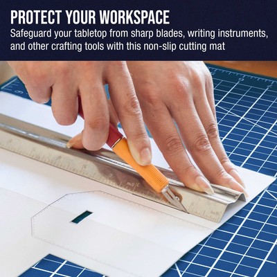 40" x 60" WHITE/BLUE Self Healing 6-Ply Double Sided Durable Cutting Mat