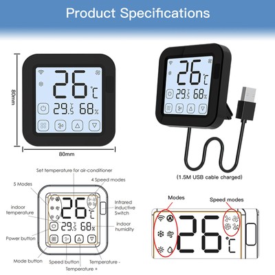 Wifi IR Air Conditioner Controller Thermostat App Control for Google Home V8B0