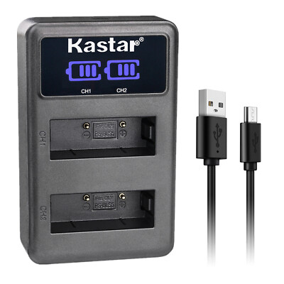 Kastar Battery LCD Dual Charger for Olympus BLS-5 & Olympus OM-D E-M10 Mark II