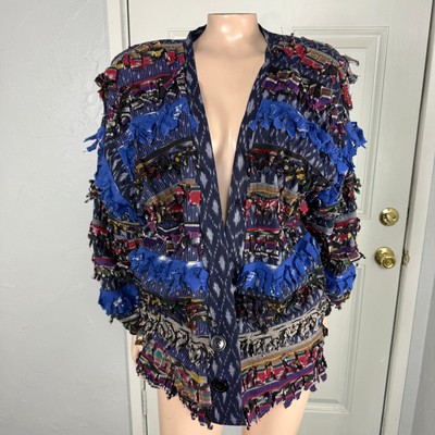 Vintage Paula Sweet Women's Jacket S Coat Ruffle Muslin Mink