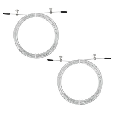 2Pcs 10Ft Speed Jump Rope Replacement Cable Professional Skipping Rope White