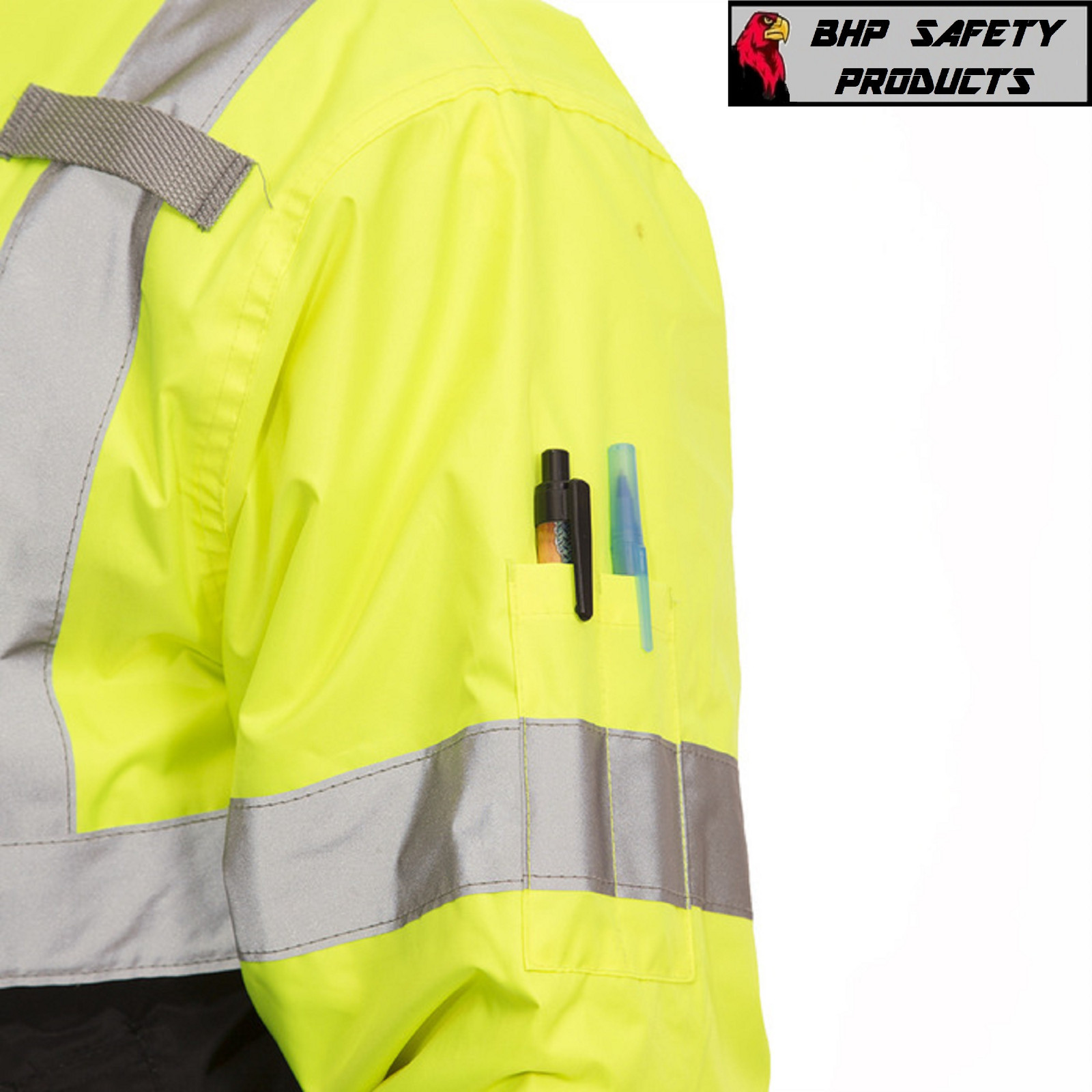 Hi-Vis Insulated Safety Bomber Reflective Jacket ROAD WORK HIGH VISIBILITY 