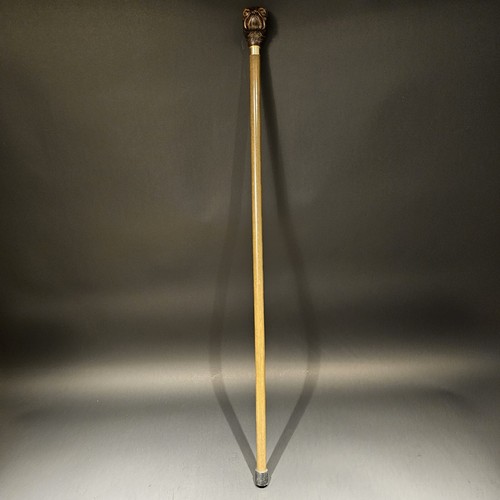 36" Antique Style Bulldog Dog Head Walking Stick Cane