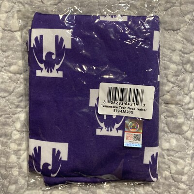TN Tech Neck Gaiter Golden Eagles TTU Football Soccer Sports College Purple