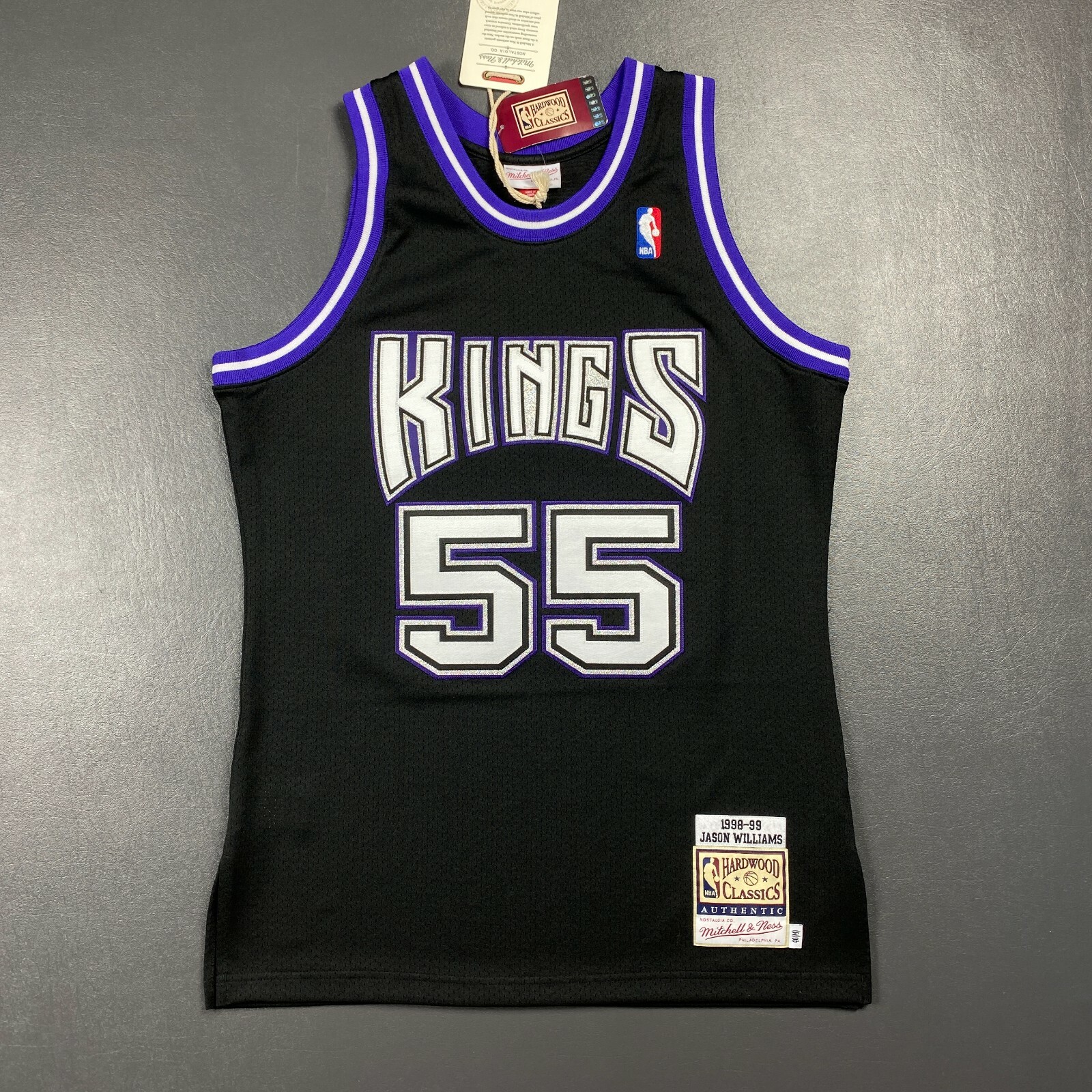 未使用 Mitchell & Ness JASON WILLIAMS　NBA 100% Authentic Jason Williams Mitchell Ness 98 99 Kings