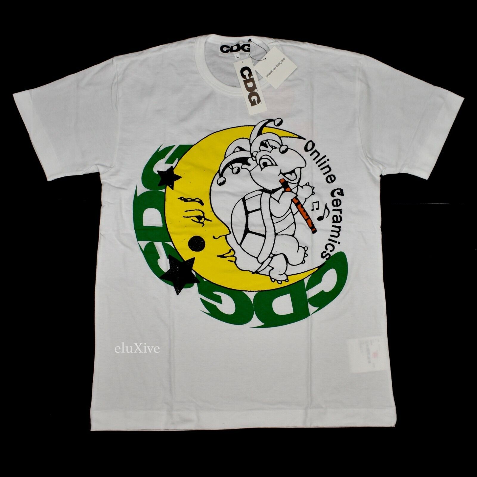 NWT Comme des Garcons CDG Online Ceramics Moon Logo Mens T NWT Comme des Garcons CDG Online Ceramics Moon Logo Mens T