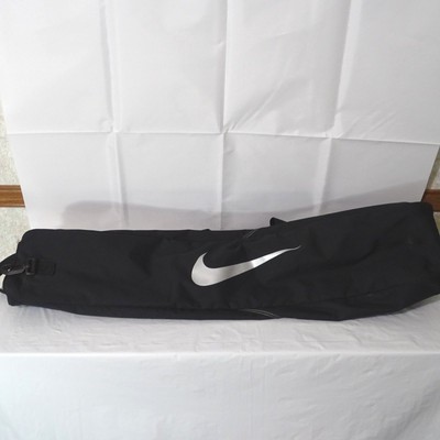 Nike Baseball Softball Sports Equipment Gear Bag Zip Closure Black Silver Logo